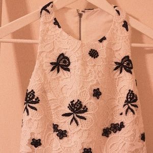 Alice + Olivia tru guipure lace racerback tank